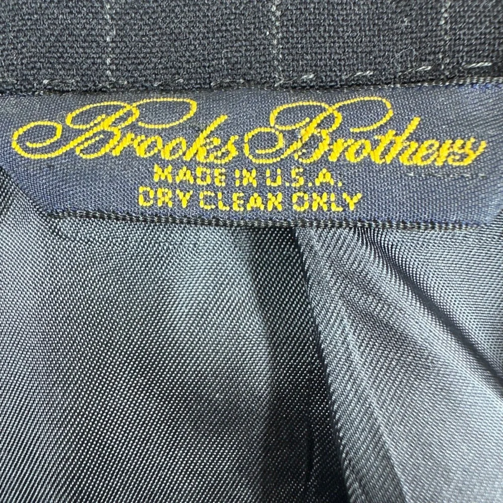 Brooks Brothers Blazer Mens 44R 44 Regular Navy‎ Blue Pinstripe Wool Brooksease